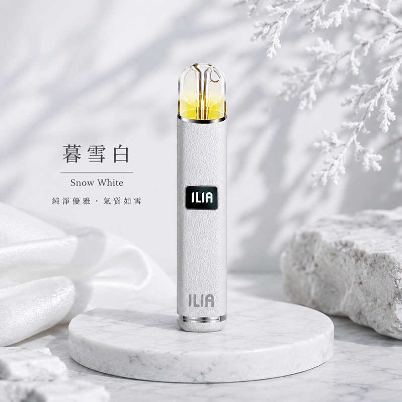 ILIA電子煙主機｜8:10W雙模式｜400mAh｜Type-C快充｜皮革系列｜通用1代｜顏色-慕雪白
